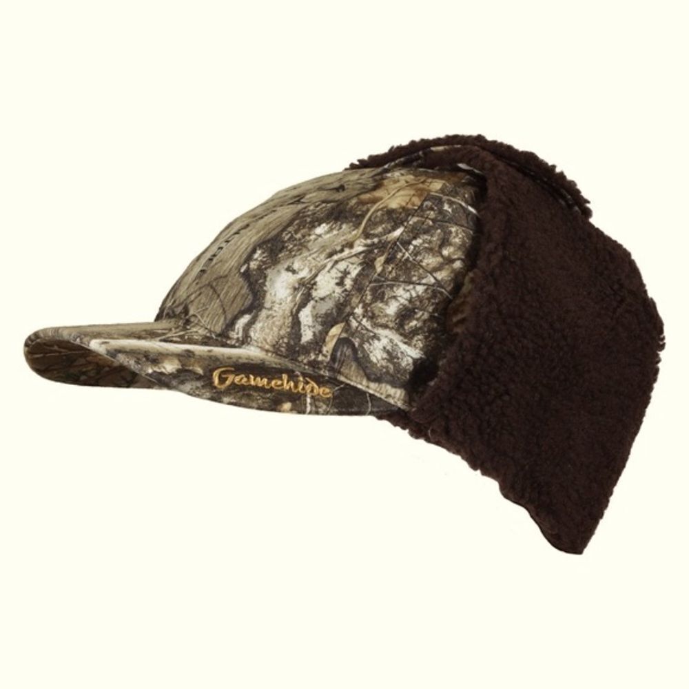 Gamehide Men’s Camouflage Plush Lined with Earflaps Trophy Hat Size XL